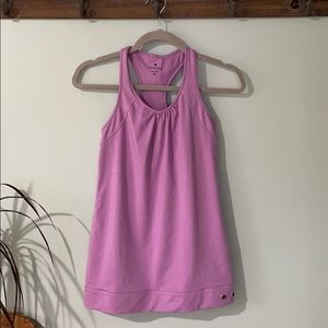 Athleta pink halter tank top with built in bra, XS